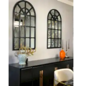 Siyah Ahşap Pencere Model Ayna